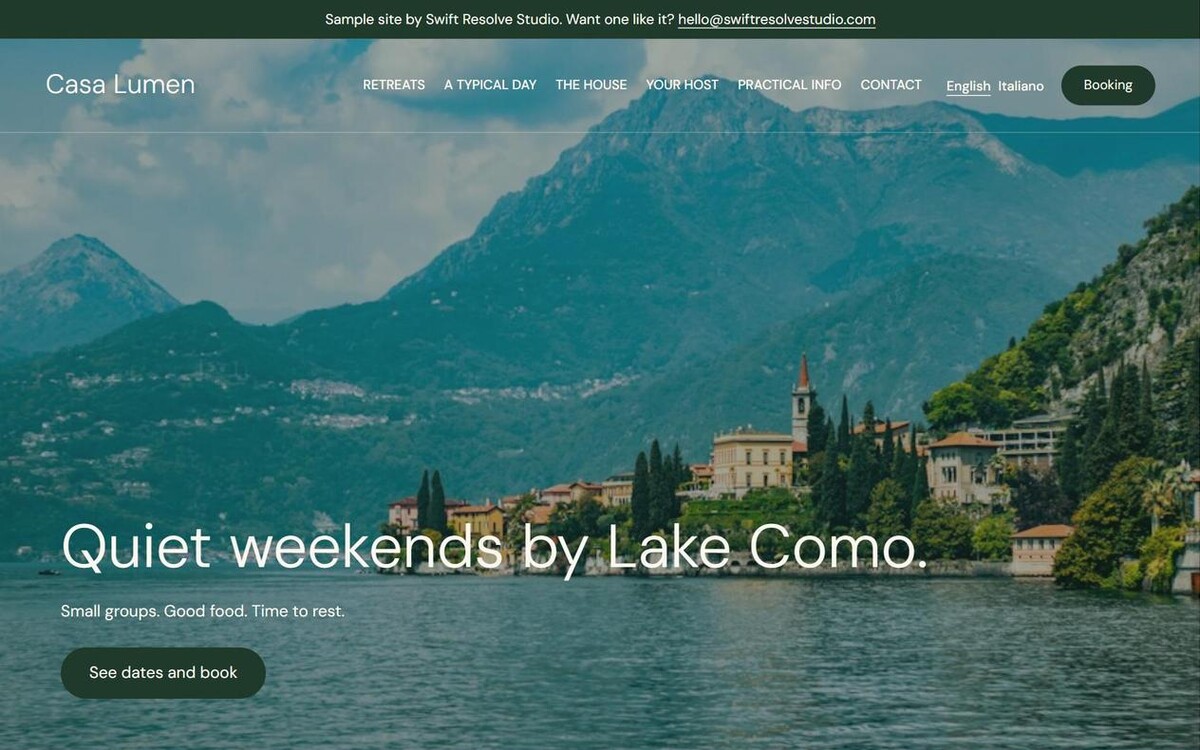 Experience Booking Page